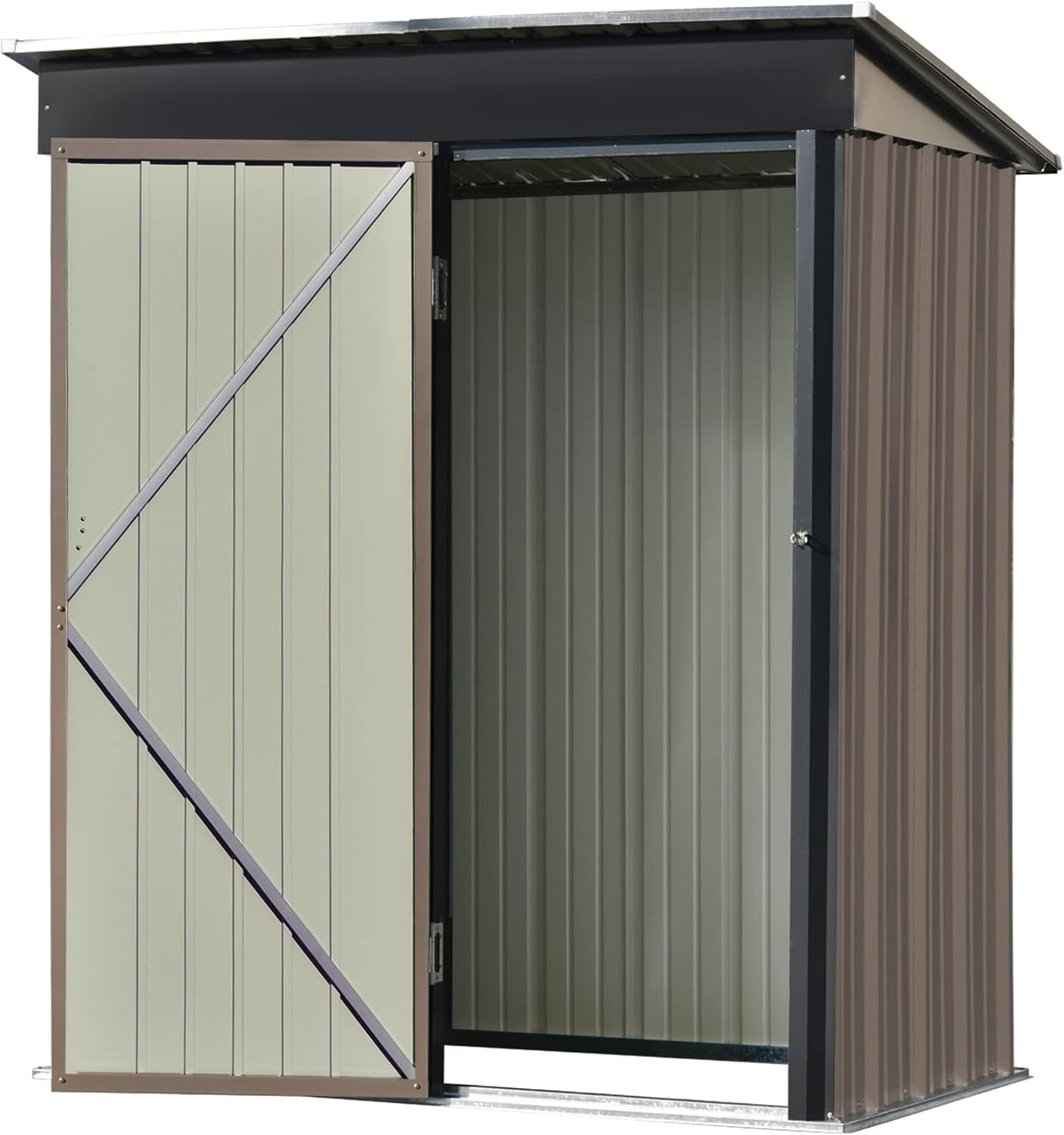 Outdoor Storage Garden Shed 5ft.Wx3ft.L Metal Storage Cabinet with Lockable Door R442