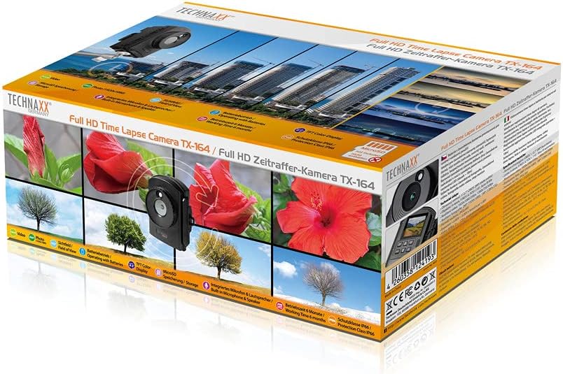 Time Lapse Camera Built-in Microphone & Speaker FullHD Battery Operated Black O5894