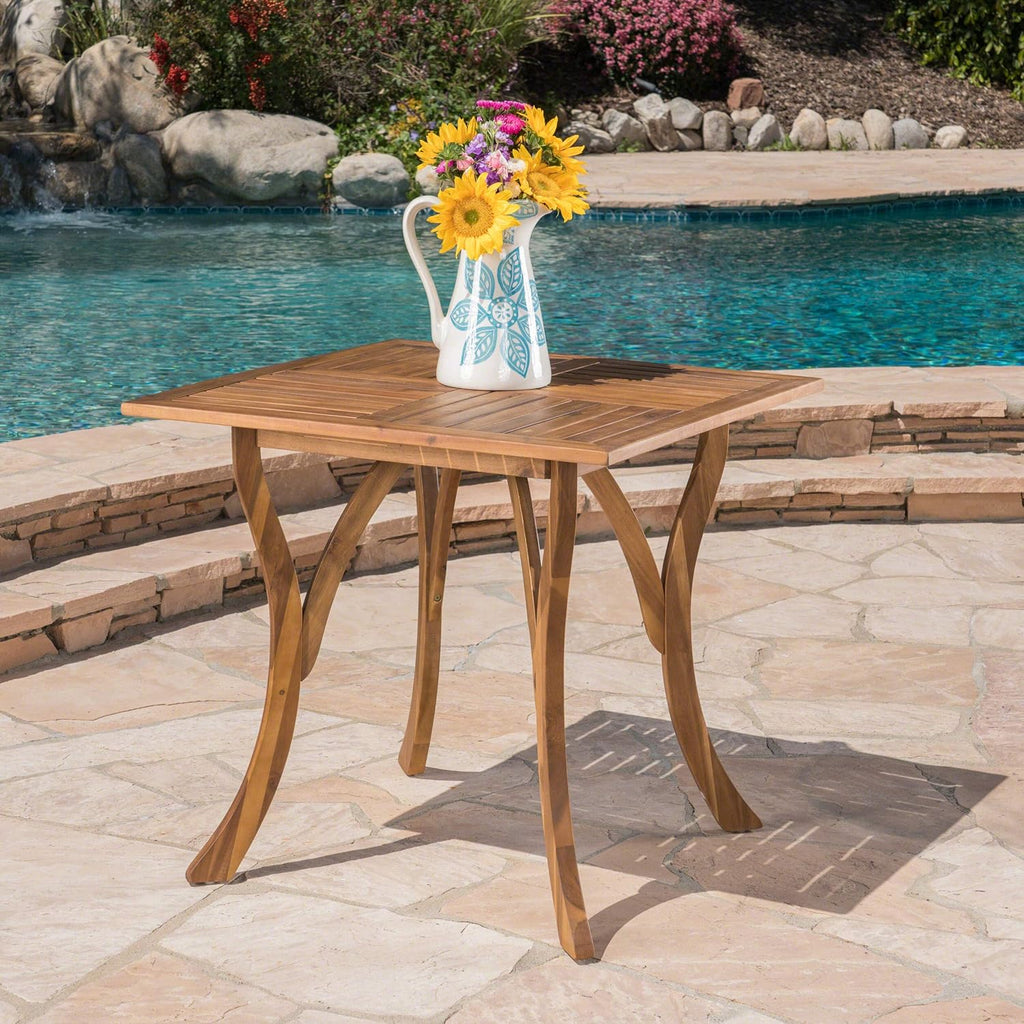 Acacia Wood Square Table Pack of 2 L577213