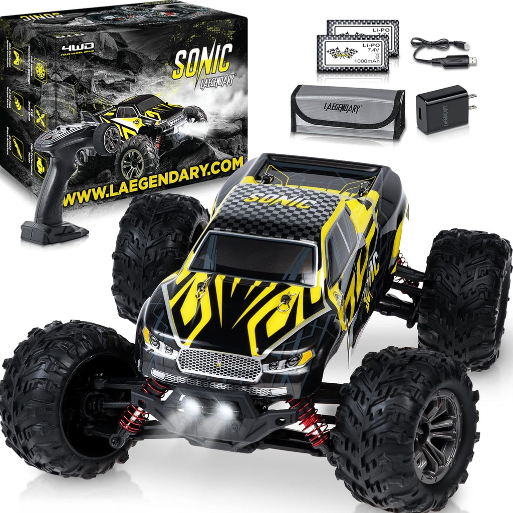 Off Road Remote Control Car 4x4 Truck 1:16 Scale Black Yellow B434
