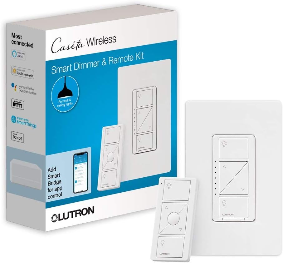 White Smart Lighting Dimmer Switch and Remote Kit N181