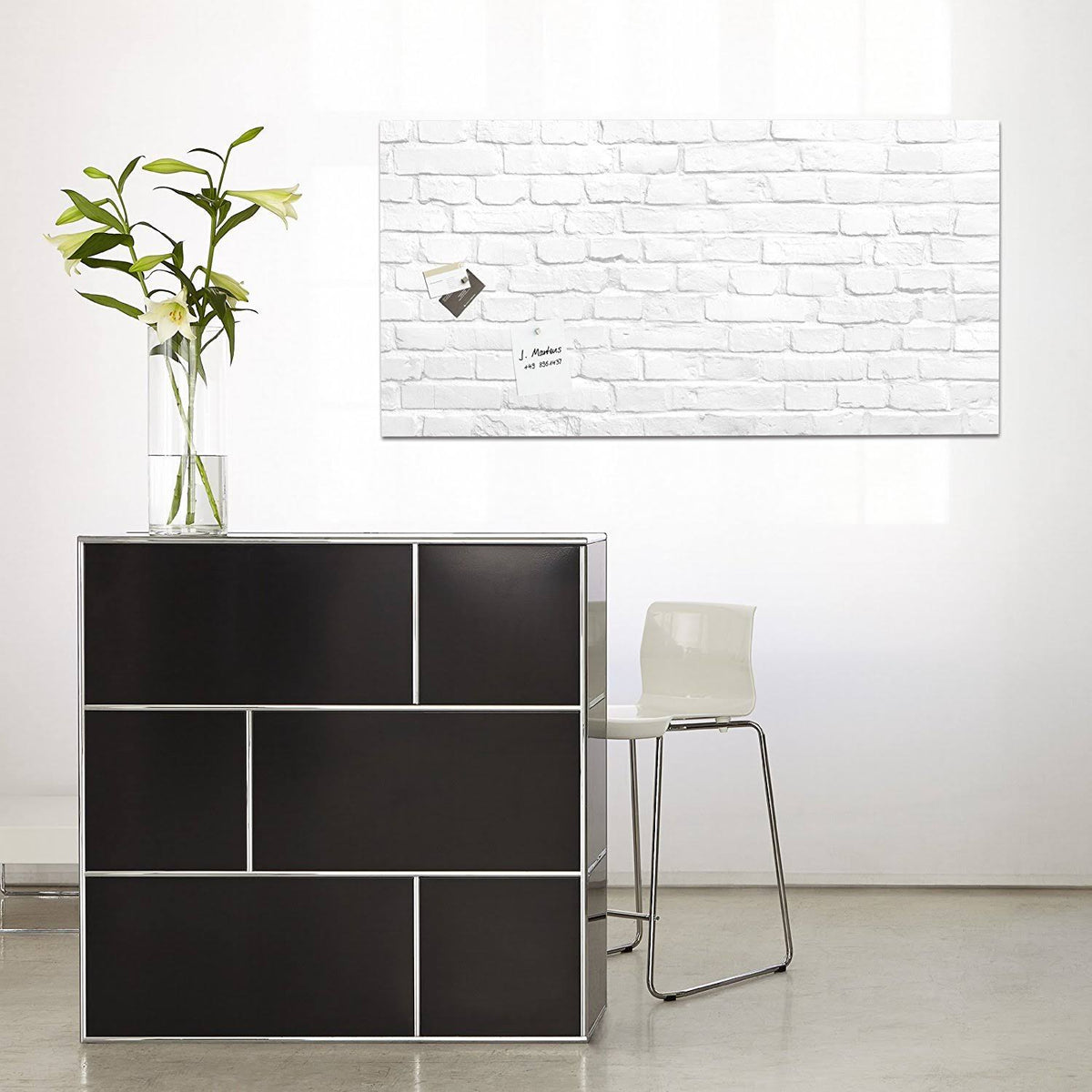White Magnetic Glass Board S92295