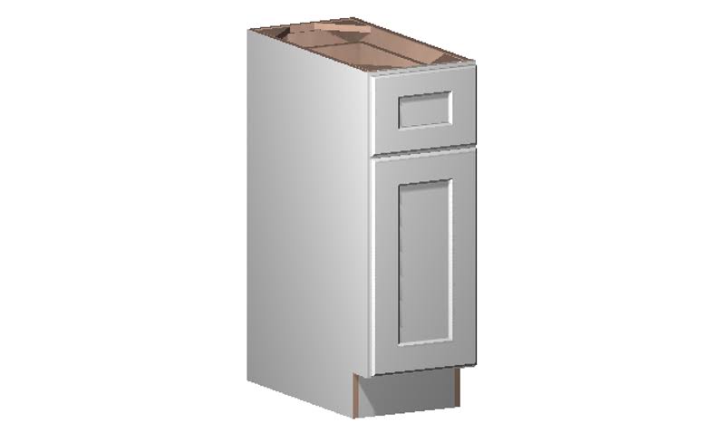 White 1 Door 1 Drawer 1 Shelf Base Cabinet D904