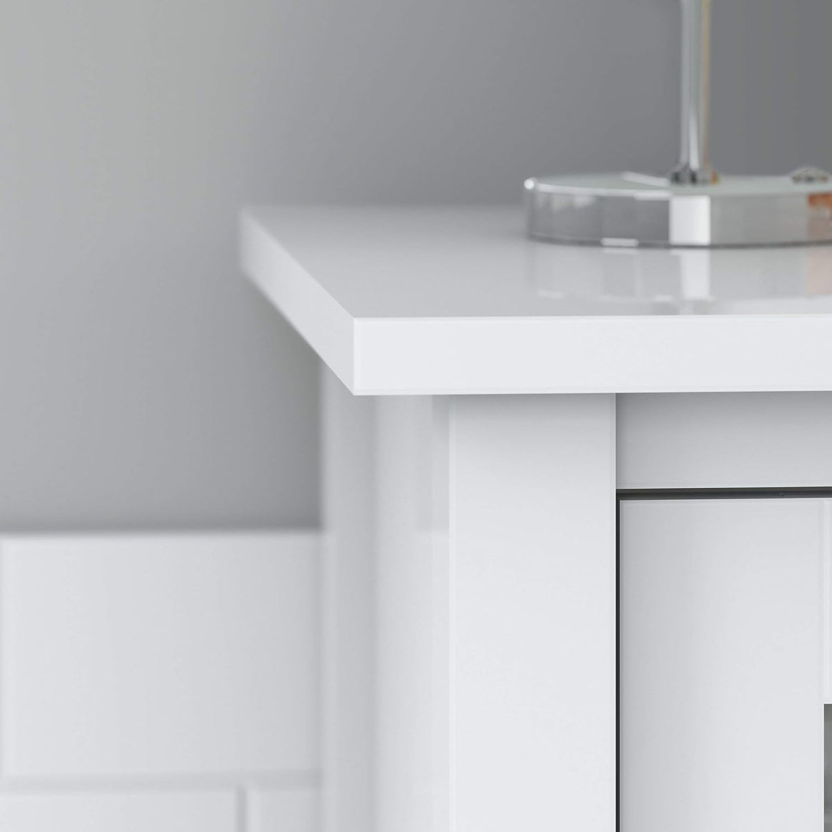 White Bathroom Storage Cabinet Y8942