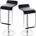 White Adjustable Swivel Bar Stools Set of 2 W15266