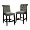 Chenille Counter Height Chair Set of 2 T36312