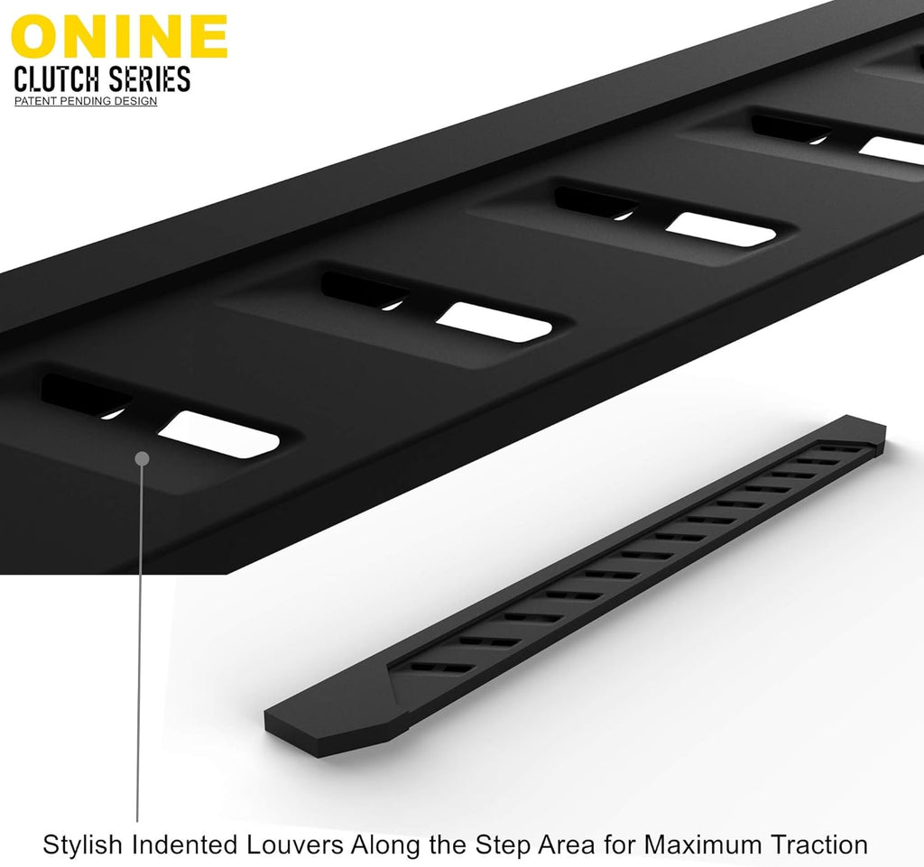Running Boards Side Step Nerf Bar 7 Inch Wide Texture Black L1558