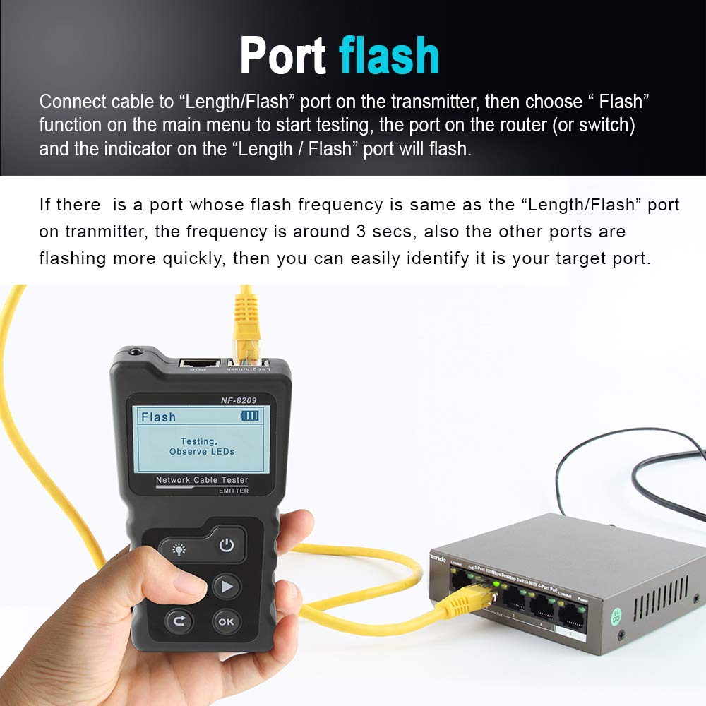 Network Cable Tester CAT5 CAT6 Wire Tracker A602