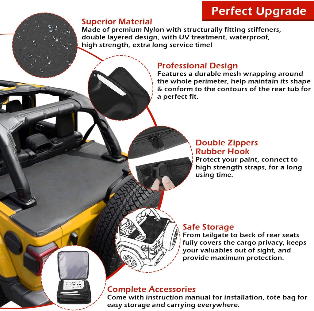 Black Vinyl Tonneau Cover 3 pcs F33014