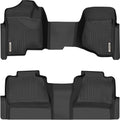 Black TPE All-Weather Floor Mats Full Set Liners S519