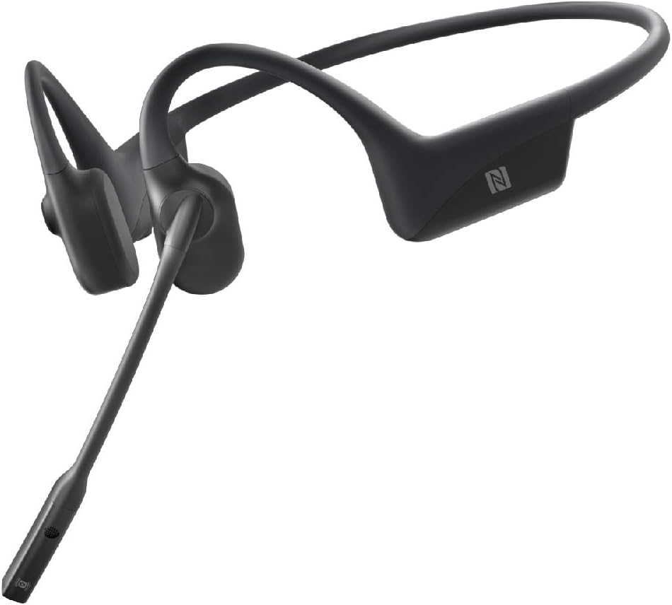Black Bone Conduction Bluetooth Headset with Boom Microphone K140951