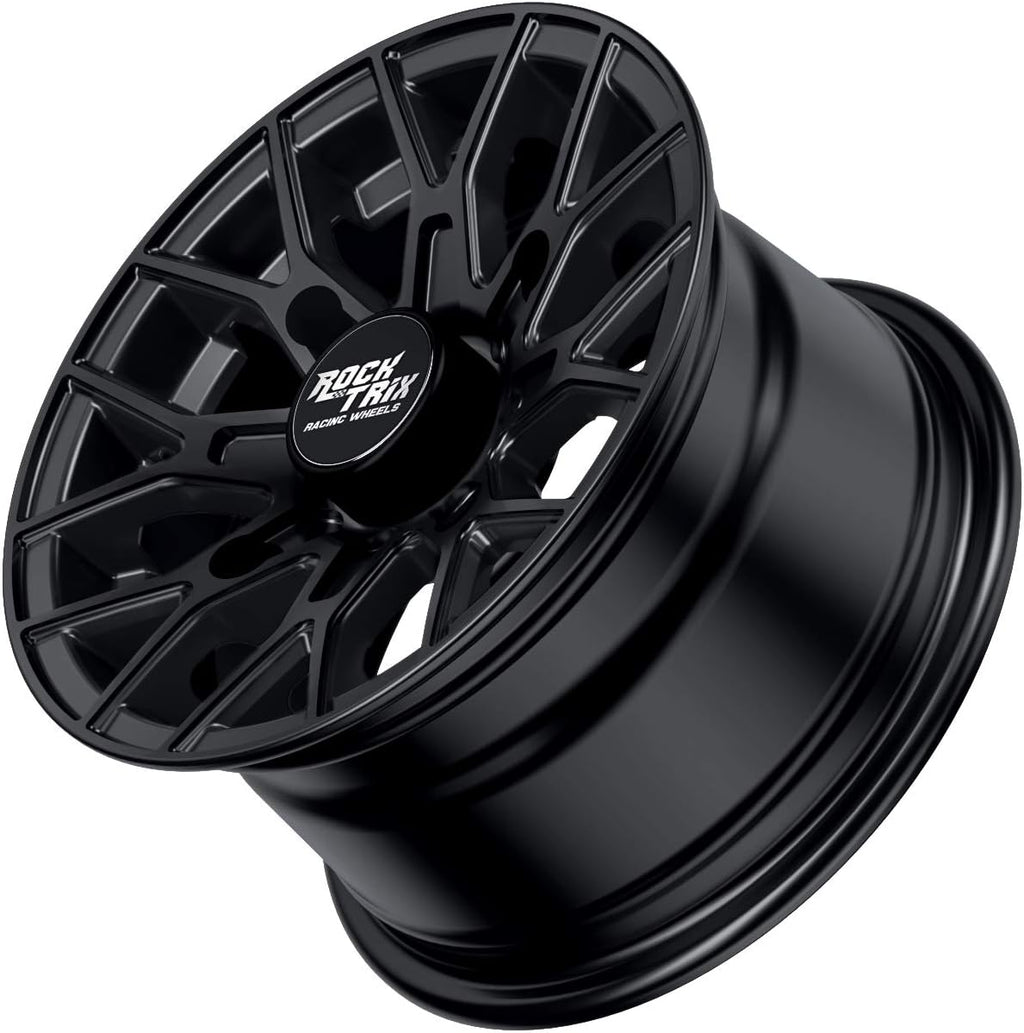 12x7 Black ATV Wheels Set of 4 L603583