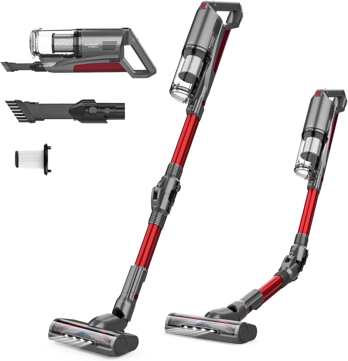 Cordless Stick Vacuum Cleaner, 25kPa 4 in 1 Lightweight Handheld Vacuum J1262