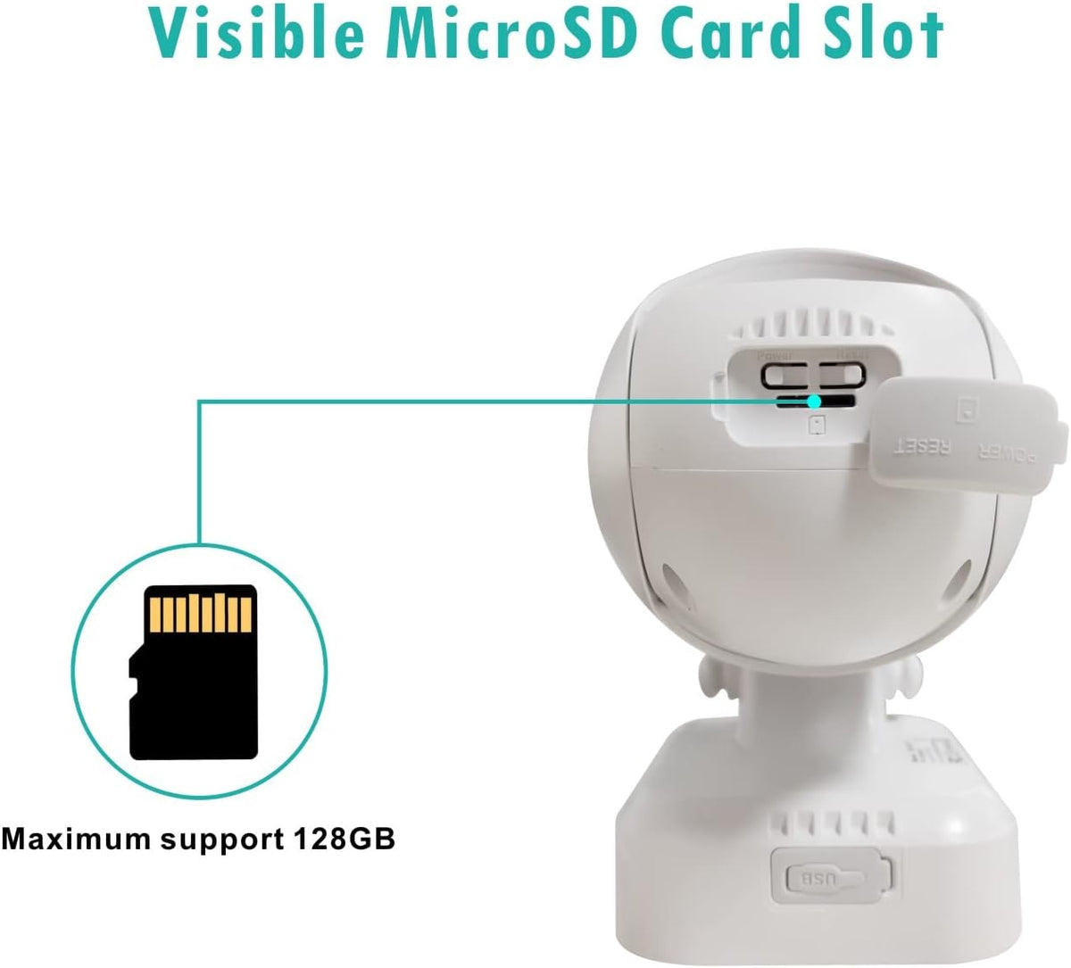 Outdoor Wireless Solar Security Camera, 15000mAh Battery Powered 360° WiFi PTZ Camera with Motion Detection, 2 Way Audio, Night Vision, IP65 Waterproof, SD /Cloud Storage C6555