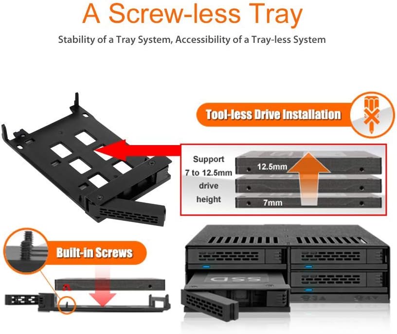 4 Bay 2.5 SAS/SATA HDD & SSD Hot Swap Cage X487403