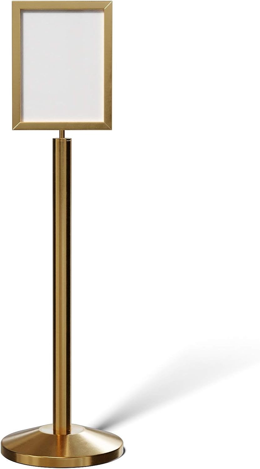 Black 11 x 14 Inch Pedestal Standing Floor Sign Frame I88662