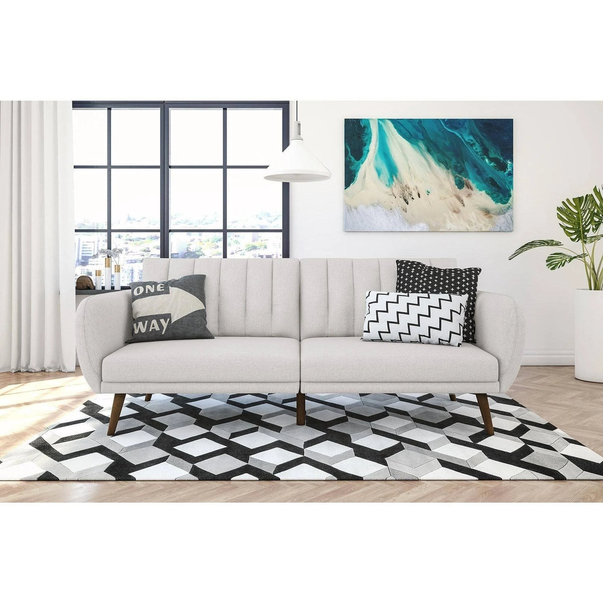 Blue Fold Down Futon L26253