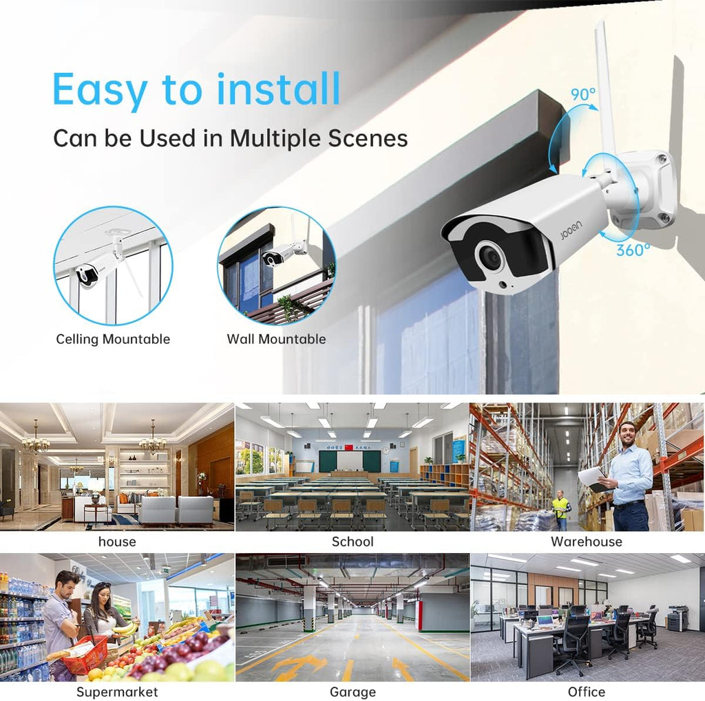 Wireless Security Camera System, 8 Channel 3MP NVR with 1TB Hard Drive, 4pcs 3.0 Megapixel WiFi IP Cameras Outdoor L18472