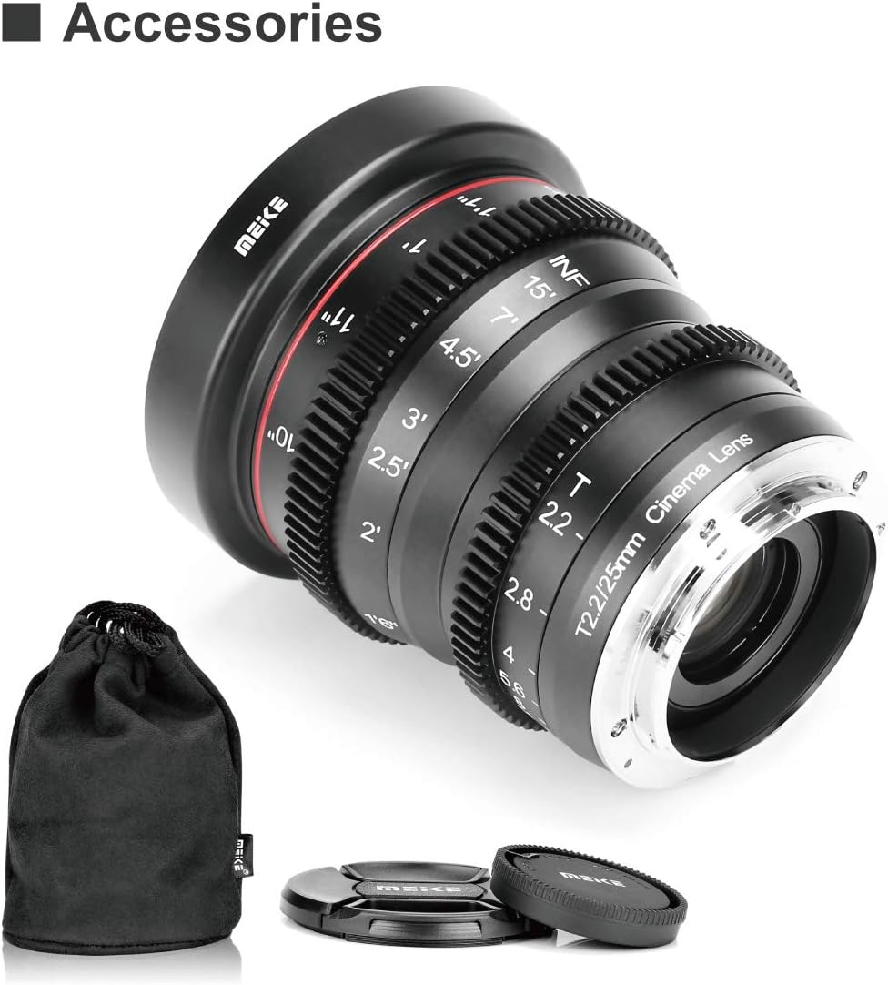 25mm T2.2 Manual Focus Prime Cinema Lens for Micro Four Thirds Mount O7861