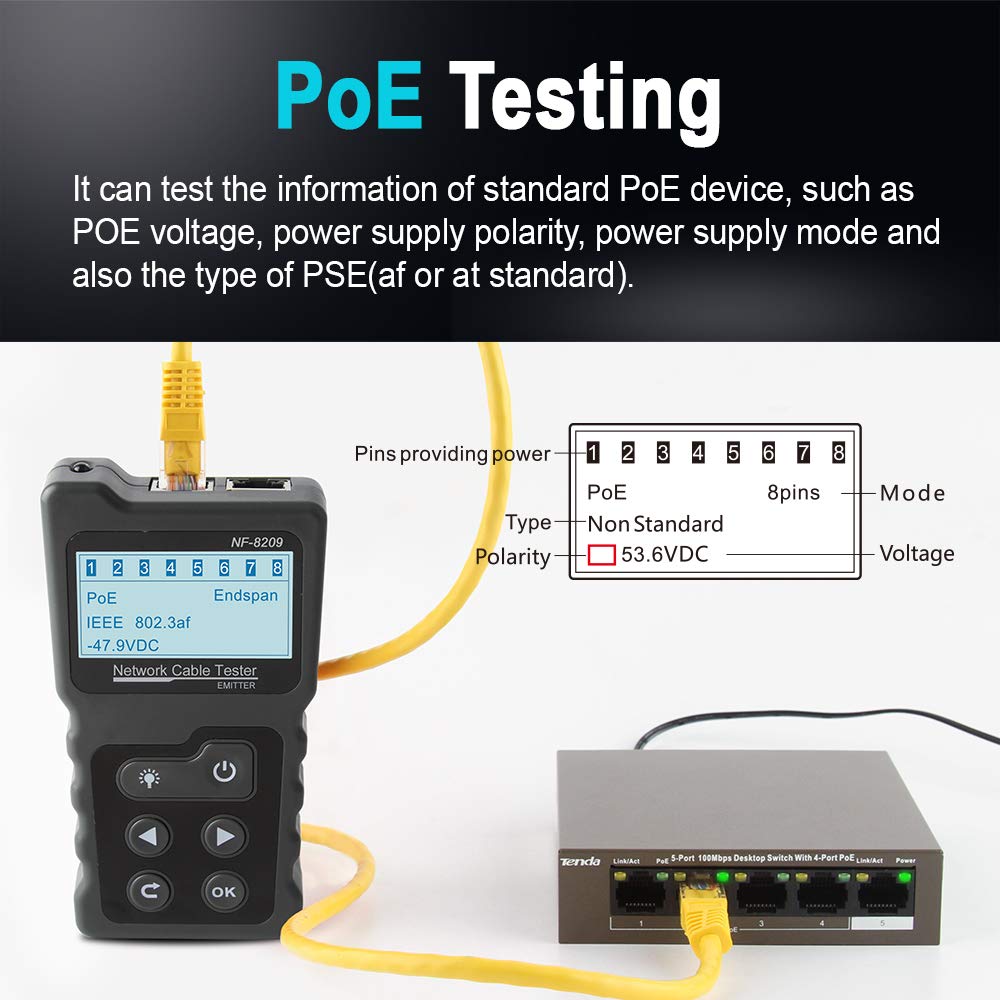 Network Cable Tester CAT5 CAT6 Wire Tracker A602