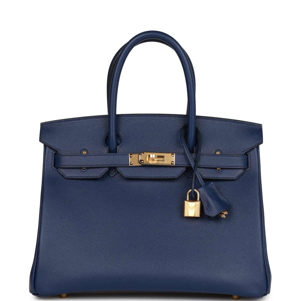 Bleu Saphir Epsom Leather Handbag T311