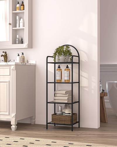 6 Tier Tempered Glass Steel Frame Bookcase D3299