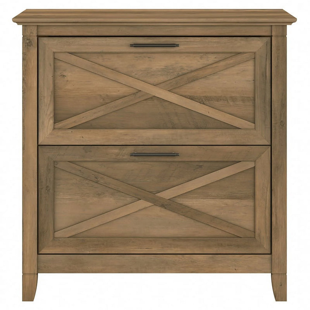 2 Drawer Contemporary Wood Lateral File Cabinet in Pine C474623