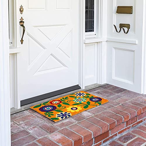 Coir Floral Door Mat 17 x 30 in T709