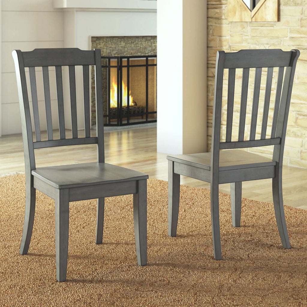 Antique Sage Green Wood Dining Chairs, Set of 2 X9735