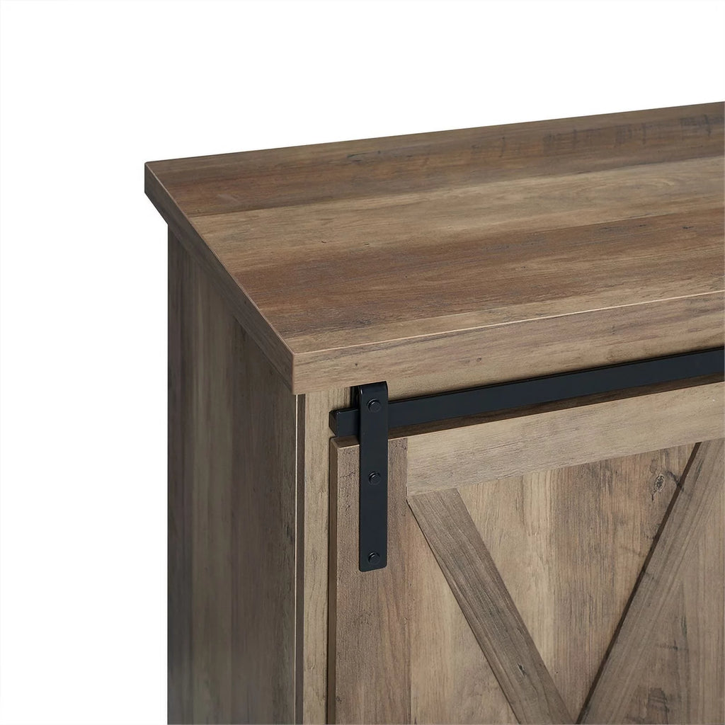Sliding Barn Door TV Stand and Buffet Cabinet Set F559