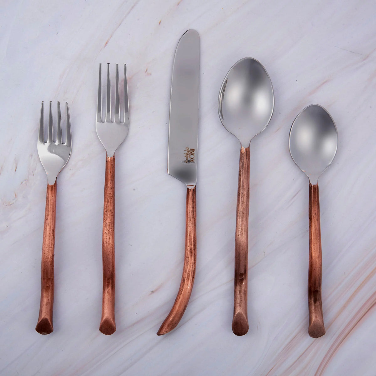 Antique Copper 20 Pcs. Flatware Set X22577