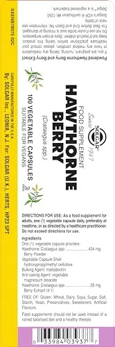 Hawthorne Berry Vegetable Capsules 100 Count G620402