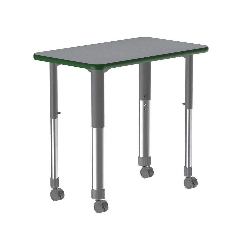 High Pressure Desk with Casters 34x20" Gray Granite J200894