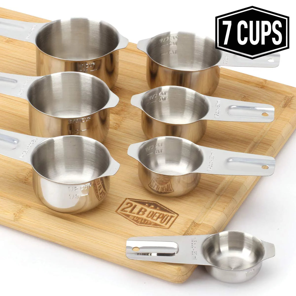 18/8 Stainless Steel 7 Piece Measuring Cups Set U192