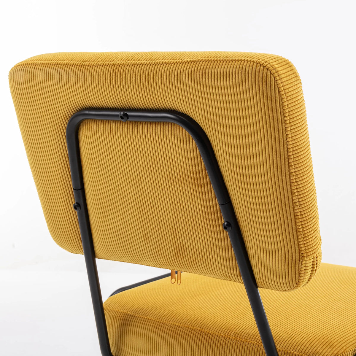Yellow Corduroy Adjustable Swivel Desk Chair C77220