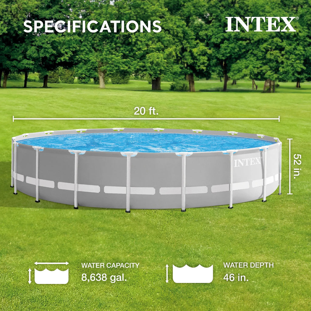 10ft x 30in Prism Frame Above Ground Swimming Pool & Filter Pump L260588