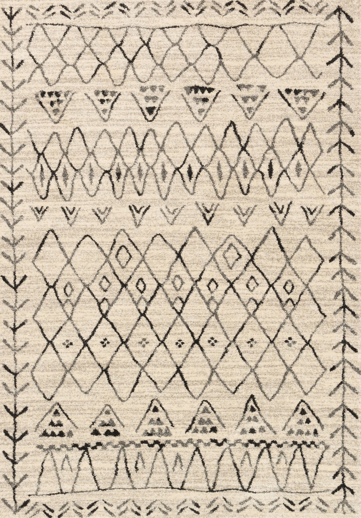 Heather Gray Black Rug S59341