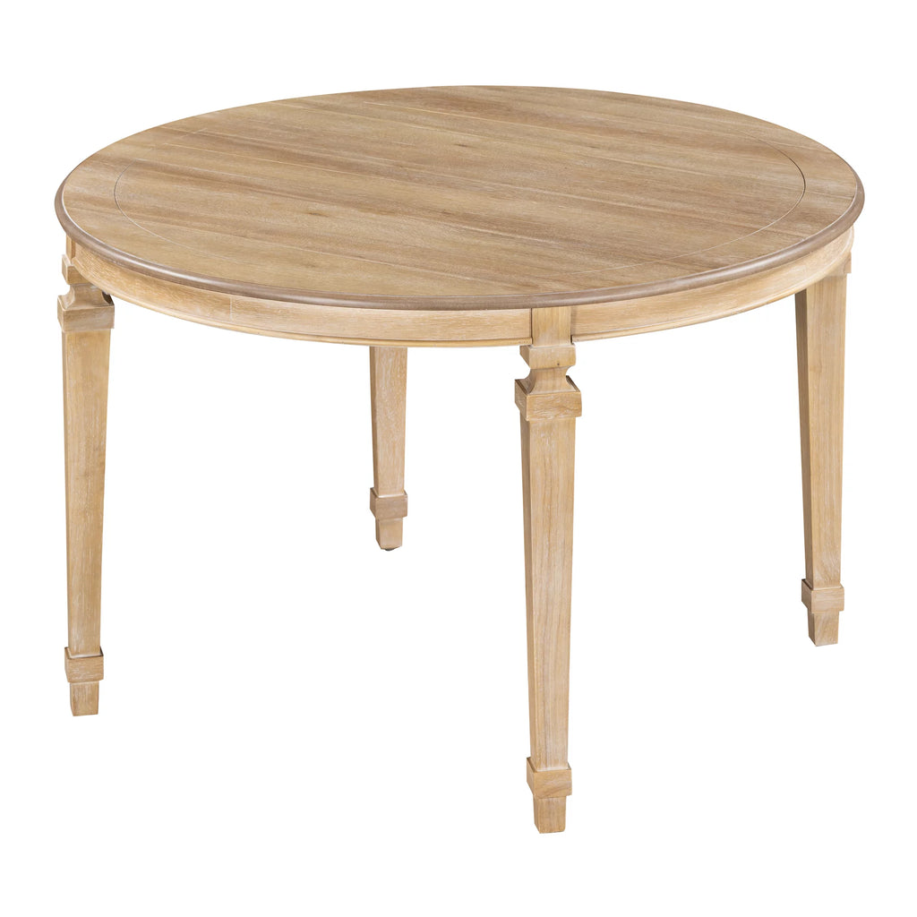 Round Dining Table Set for 4, 5-Piece Solid Wood P7671