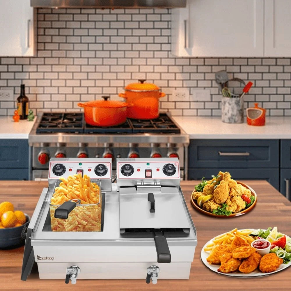 24.9QT Stainless Steel Deep Fryer O661823