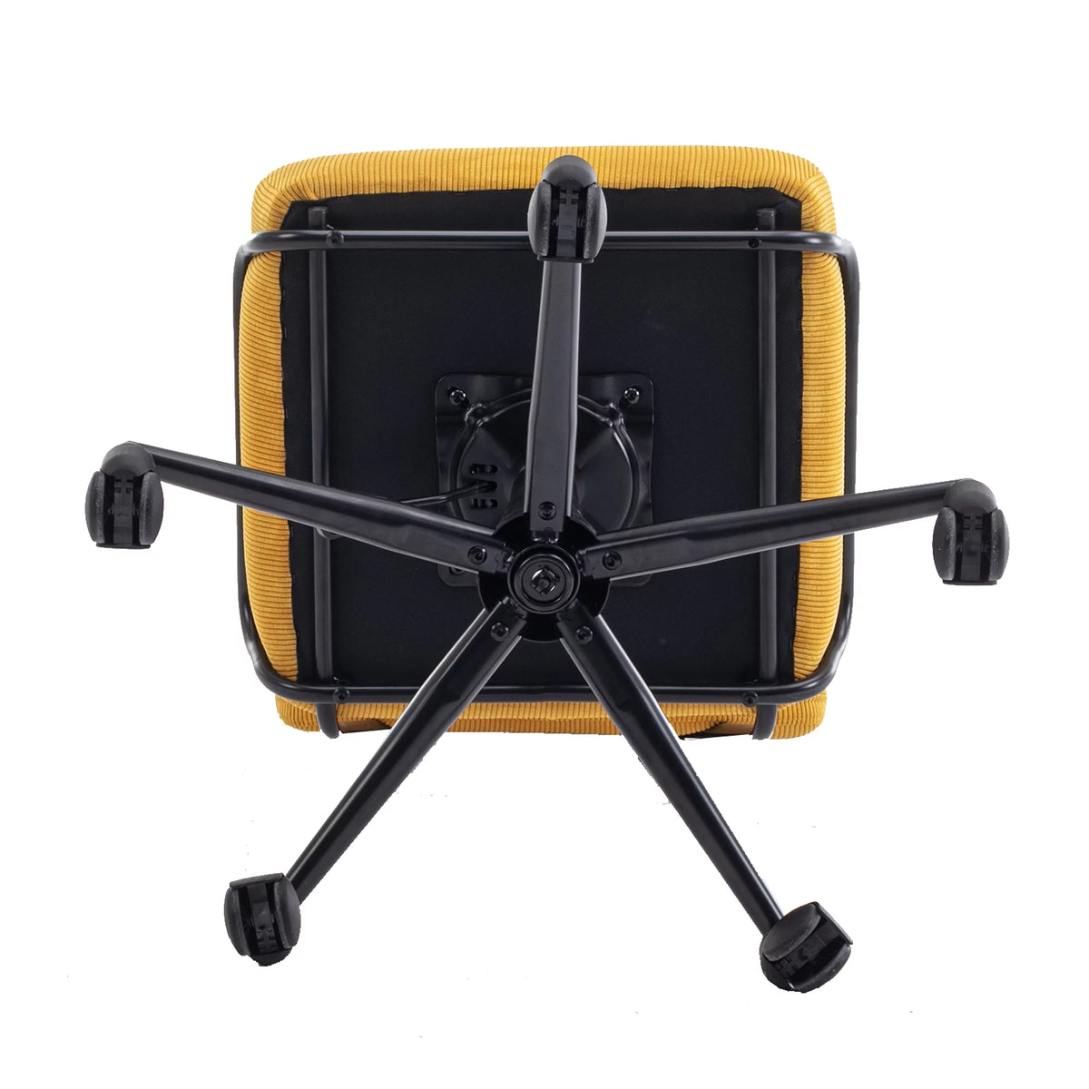 Yellow Corduroy Adjustable Swivel Desk Chair C77220
