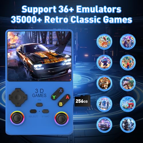 Black Retro Handheld Game Console with 256GB TF Card V977585