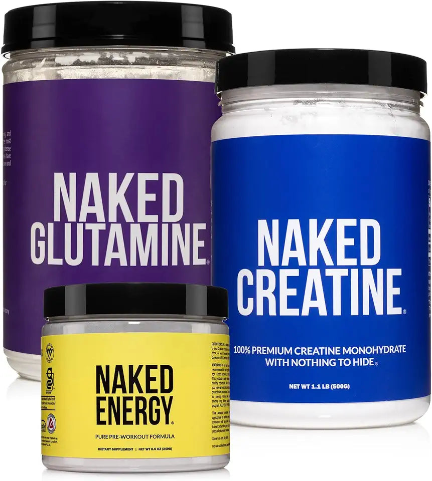 Gluten Free Creatine L-Glutamine Unflavored Energy Bundle V18347
