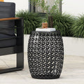 Black Metal Outdoor Side Table D311