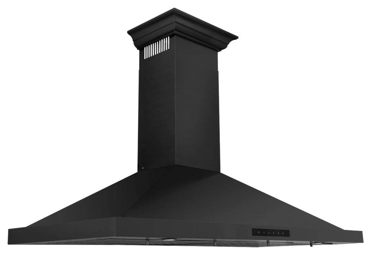 48 in. Convertible Vent Wall Mount Range Hood Black Stainless Steel B169
