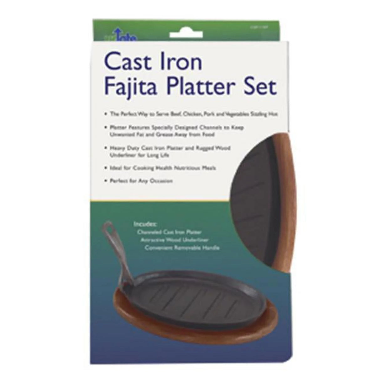 Cast Iron Steak Platters With Wood Underliner N502858