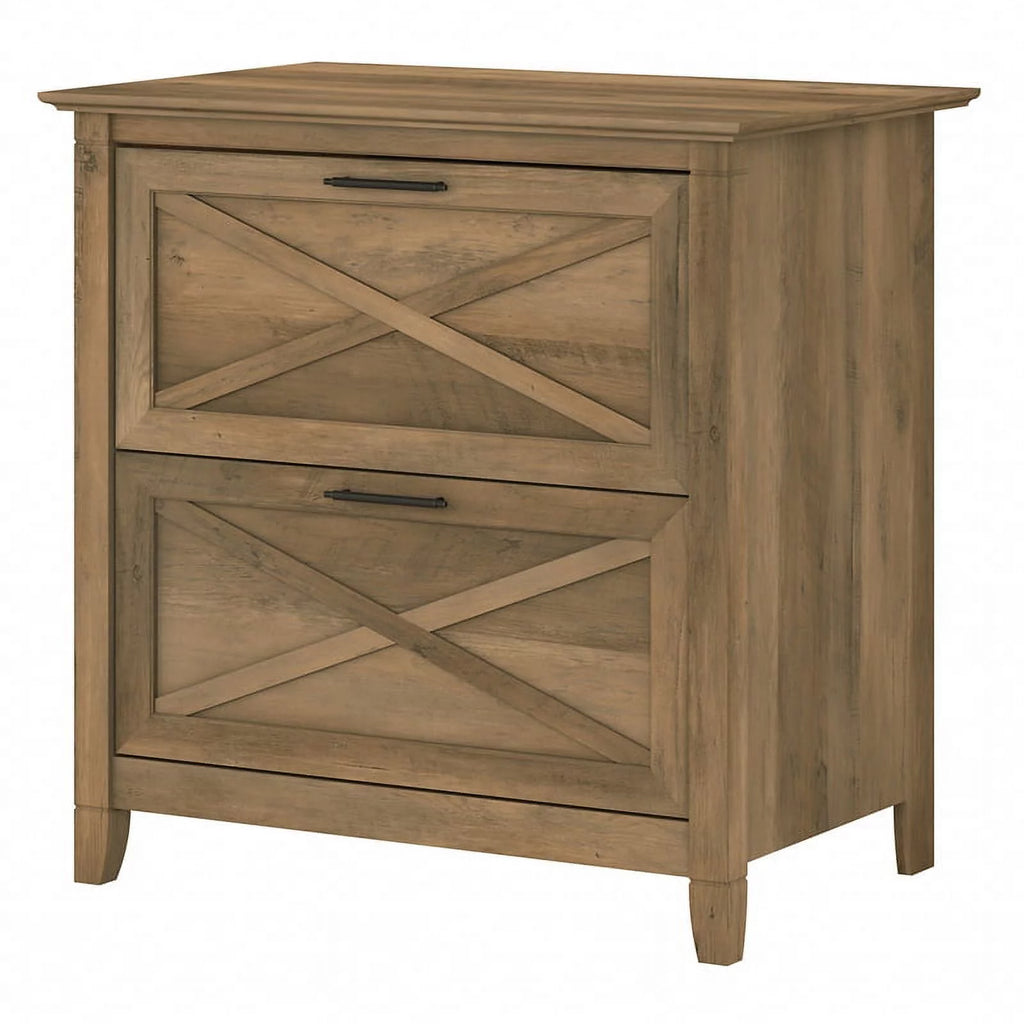 2 Drawer Contemporary Wood Lateral File Cabinet in Pine C474623