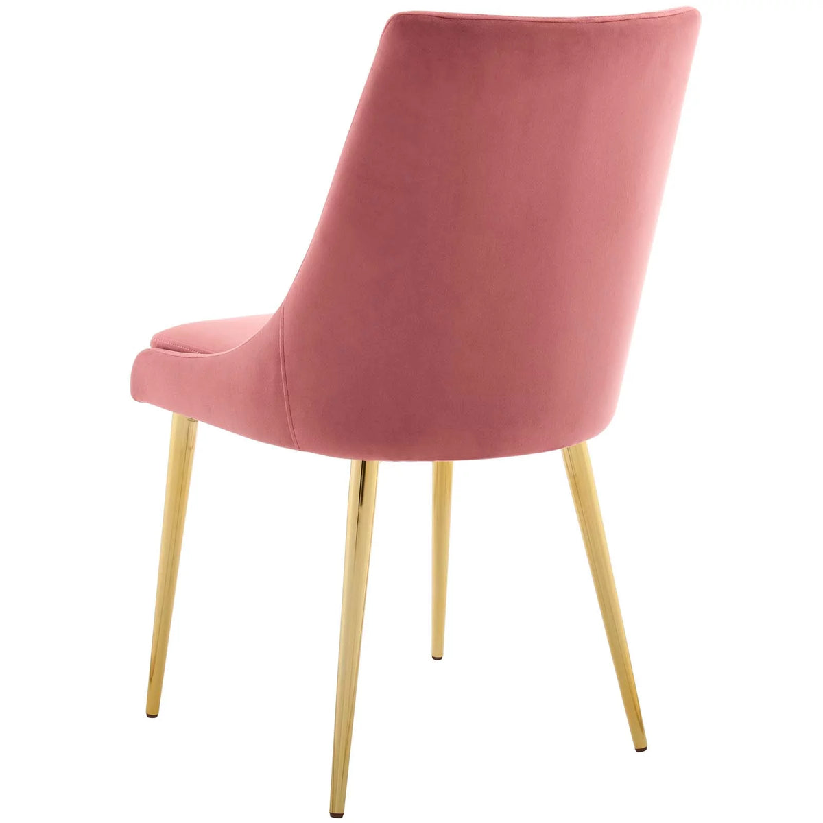 Pink Velvet Fabric Metal Steel Dining Chair R82340