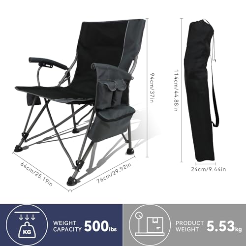 Oversized Steel Blue Folding Camping Chair F775