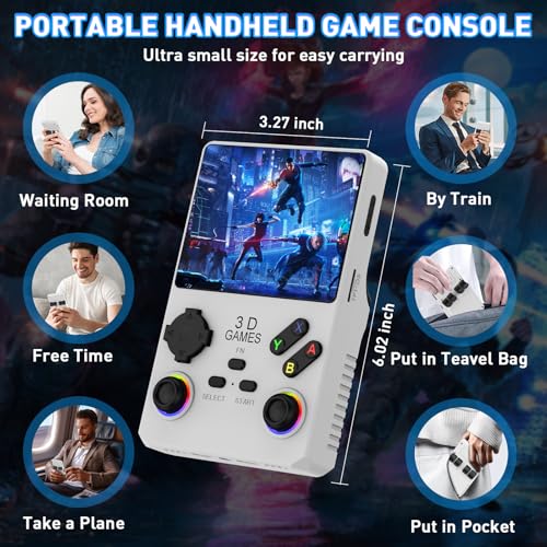 Black Retro Handheld Game Console with 256GB TF Card V977585
