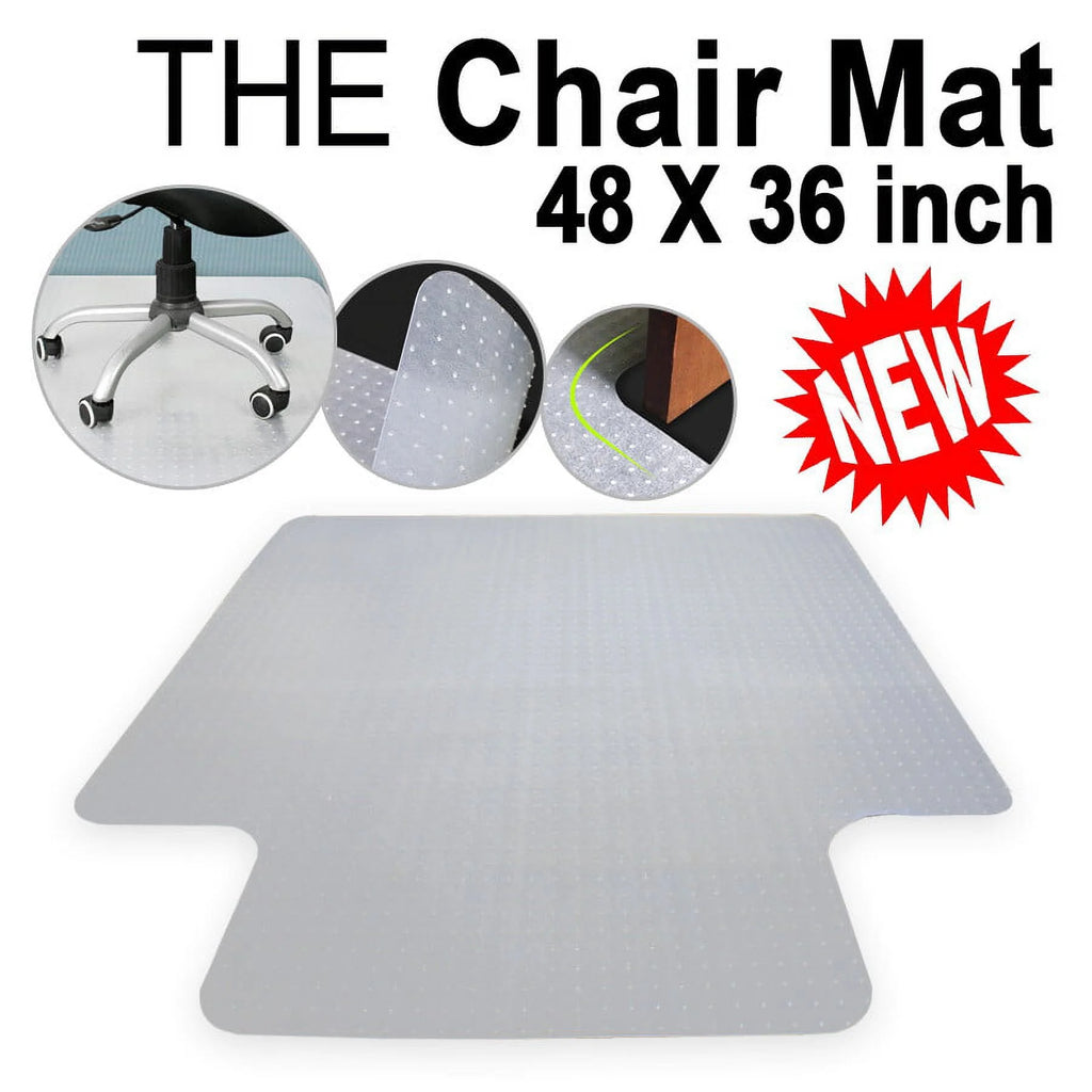 48"x36" Clear Office Chair Mat with Lip C11467